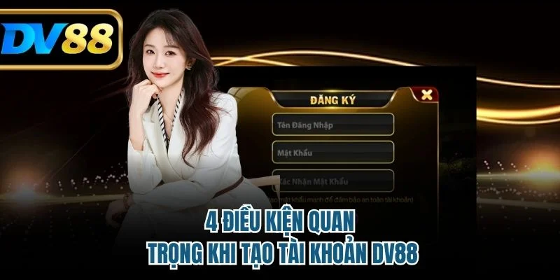 4 điều kiện quan trọng khi tạo tài khoản DV88