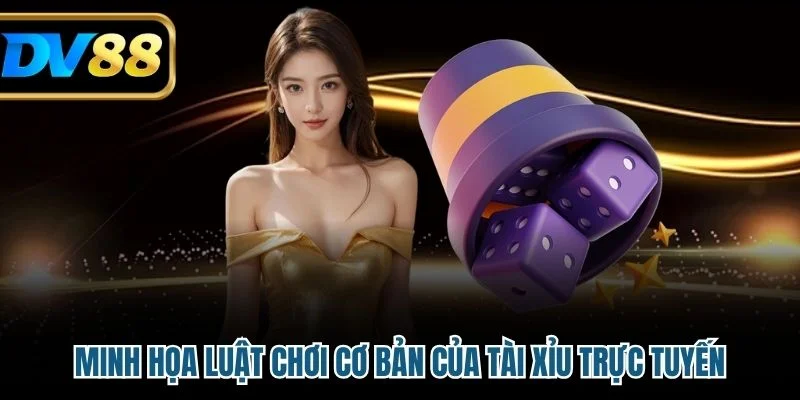 Minh họa luật chơi cơ bản của tài xỉu trực tuyến